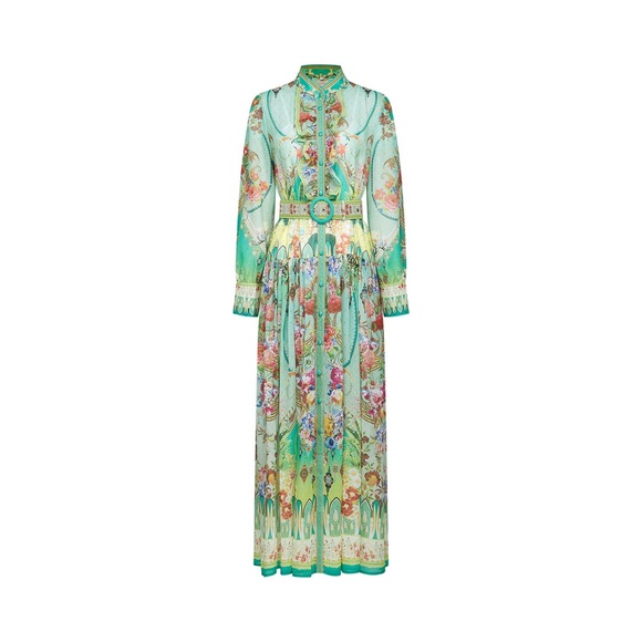 Miss Rossi Dresses & Skirts - Juliette floral-print flounce-hem midi dress Miss Rosier NWT Sz M